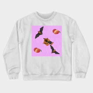 Fruit Bats and Mangoes Purple Crewneck Sweatshirt